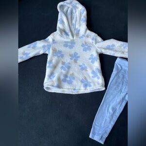 Carter's Soft Fleece Hoodie in Blue and Cream
